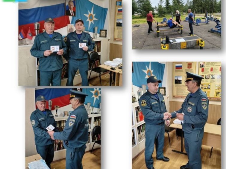 Награждение знаками отличия ВФСК «ГТО» сотрудников ПЧ-27 МЧС.